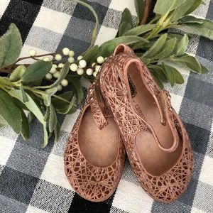 Mini Melissa bronze zig zag Campana shoes